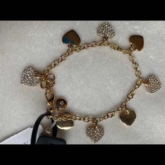 J.Crew - Crystal and gold hearts charm bracelet - Picture 4 of 8